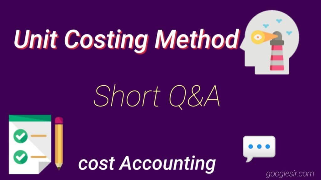 unit costing problems and solutions