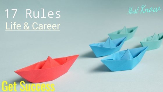 golden rules for success In life and career