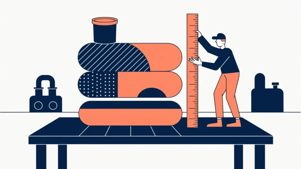 Product cost split into materials, labour and overheads, illustrating elements of cost