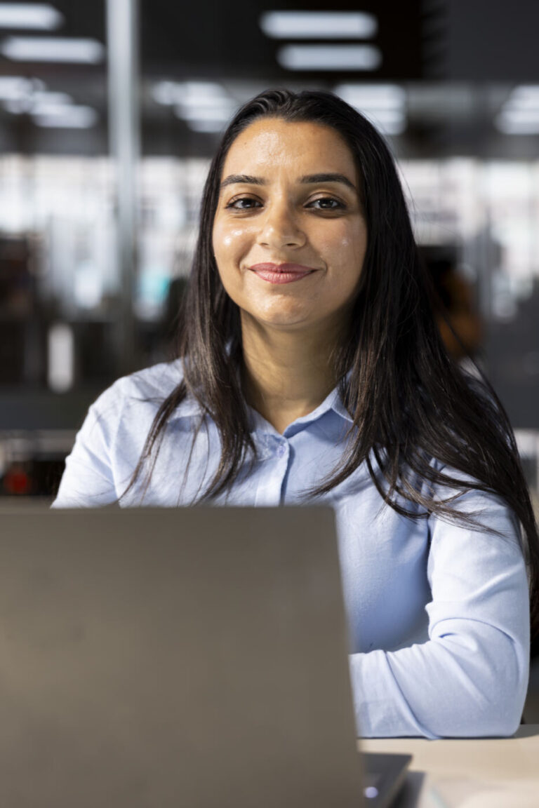 Analyst reviewing a financial forecast report