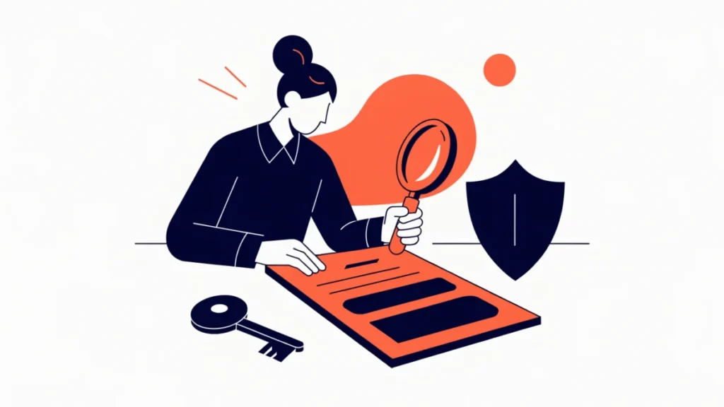 Loan officer reviewing a borrower file with collateral and safety icons, illustrating principles of sound lending