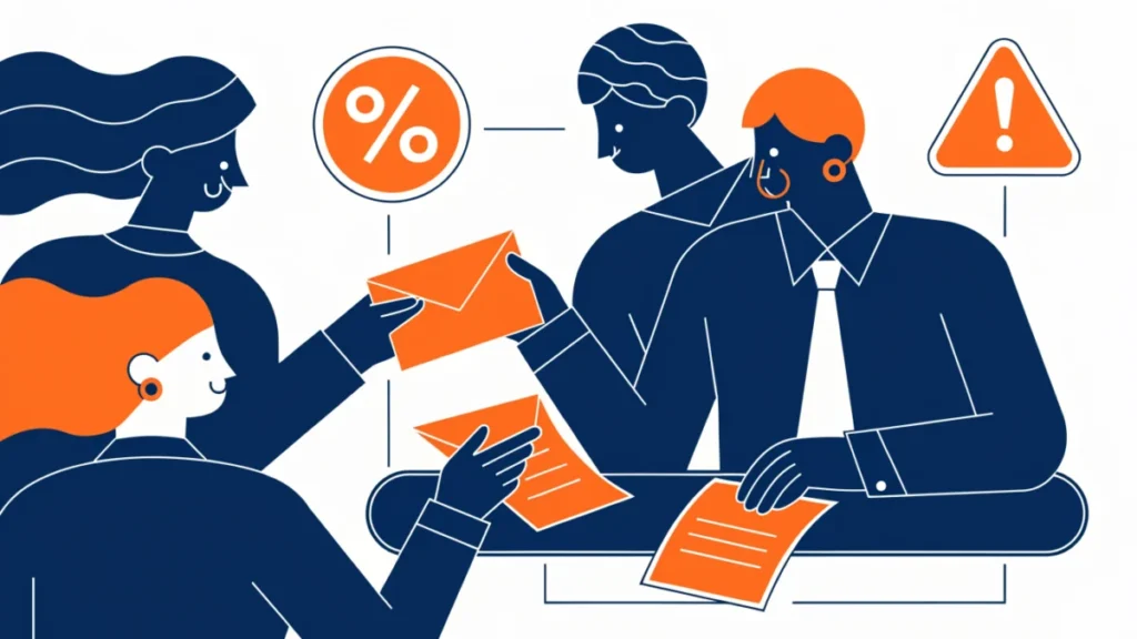 Public handing savings to a company for deposit certificates, illustrating public deposits