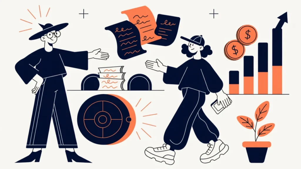 Entrepreneur opening a lending office and welcoming a borrower
