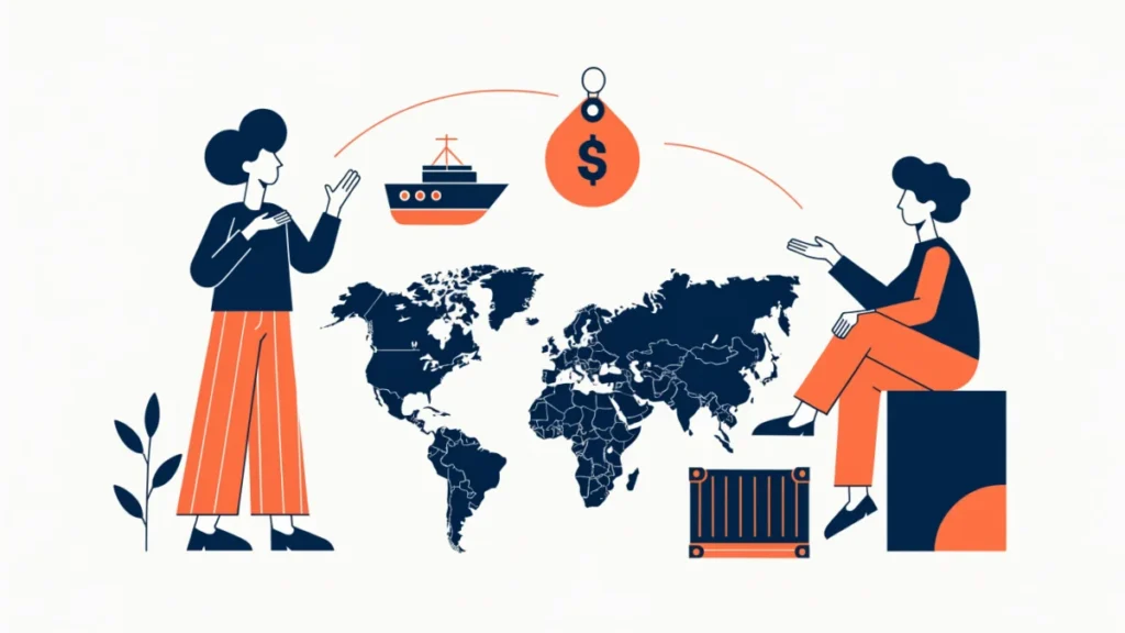 Exporter and overseas buyer negotiating a price quotation, illustrating types of price quotation